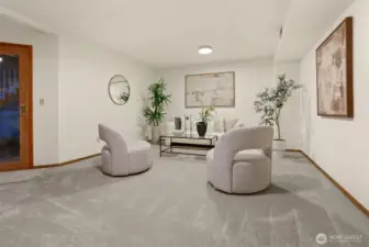 Lower level family/rec room.