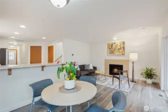 Light Filled Dining Area and Living Room.