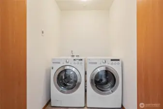 Full Size Washer and Dryer Conveniently Located on the Upper Floor.