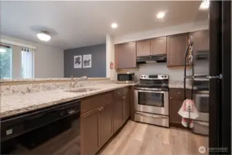 Modern updated kitchen and flooring