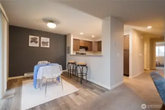 Spacious dining room