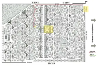 Map to unit with direct trail access to the clubhouse and pool