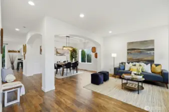 View of living room from foyer