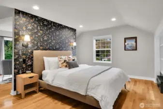 The primary suite has been completely reimagined.