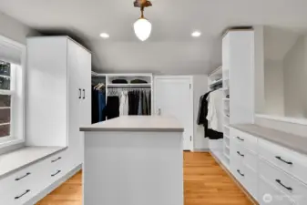 Tons of closet space and storage.
