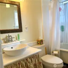 new bathroom with updated plumbing