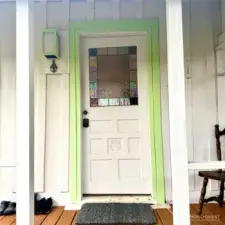 Side door with room for sitting!