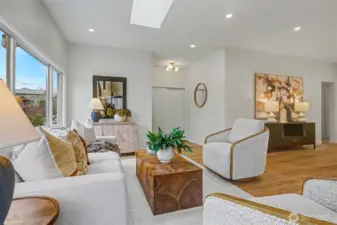 Living room looking towards the entry
