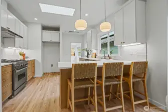 Bar seating great for entertaining