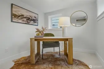 Bedroom 4 staged as an office