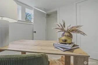 Bedroom 4 looking towards the closet and door