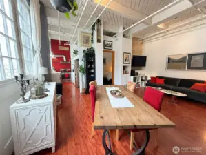 Room for living, dining and creating!