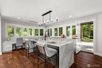 Great place to cook an entertain with windows all around the kitchen