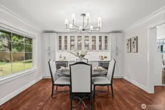 With two built-in mini fridges and amble storage for all of your entertaining items