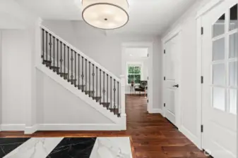 Upstairs, you'll find three bedrooms