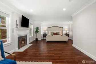 Primary suite is huge with its own fireplace