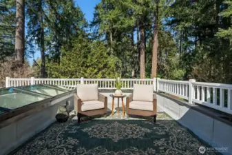 Patio area for the upstairs