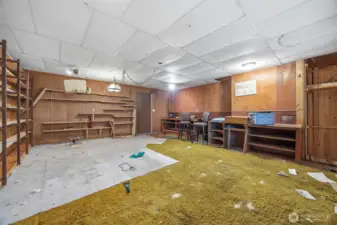 This office space is off the rear entry and separate from the home, should you wish to make it a detached office or ???