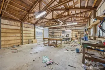 The shop is currently being cleared out, but is in good shape.