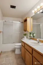 Large guest bathroom.