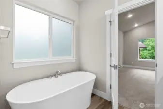 Soaking tub included in the Primary Bathroom.