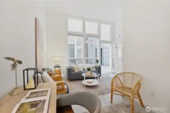 Commercial work-live space with adjoining interior door and separate exterior entrance makes for a perfect office to meet clients, patients, colleagues. It could also make a great rentable space, with it's own ADA bathroom