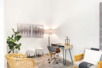 Commercial work-live space with adjoining interior door and separate exterior entrance makes for a perfect office to meet clients, patients, colleagues. It could also make a great rentable space, with it's own ADA bathroom