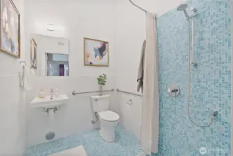 ADA bathroom in commercial work-live space