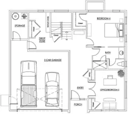 Lower level floor plan.