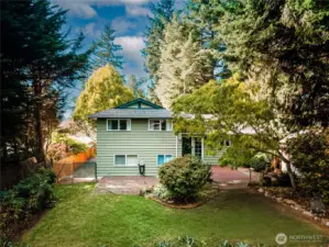 Spacious private fenced back yard