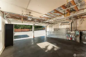 Spacious 2-car garage