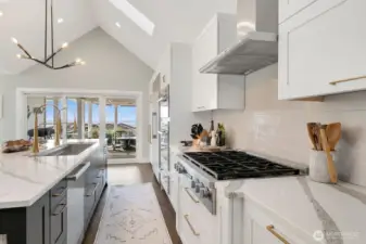 Ruvati Kitchen Workstation sink (55"x18") with all inserts & double Kohler faucet.