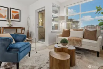 The entire unit was just painted and new carpeting has been installed.