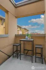 Private balcony is perfect for your morning coffee.