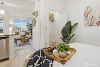 You can close off this space with curtains or leave it open and let the natural light flood in.