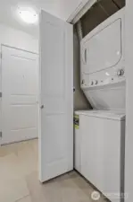 Convenient washer and dryer included in the unit.