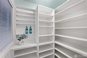 Pantry located just off of the kitchen.