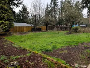 Large fenced back yard with deck & gazebo. Ideal for entertaining. #11823 150th St Ct E, Puyallup, WA 98374