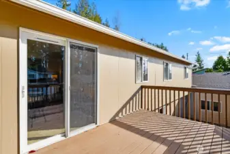 Deck off kitchen