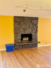 Main floor gas fireplace.