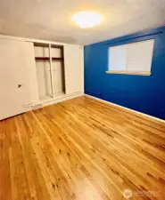 First of two main floor bedrooms.