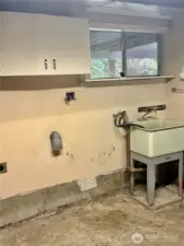 Laundry spot in the lower level.