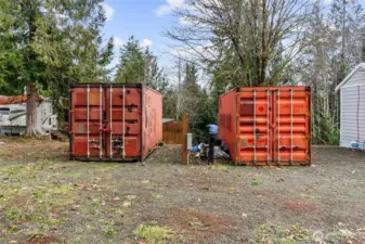 Use the containers for storage while you're building or have them removed