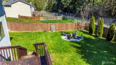 Private space backing up to protected, undeveloped space