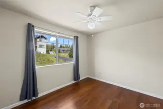 This main floor bedroom also makes for a great home office