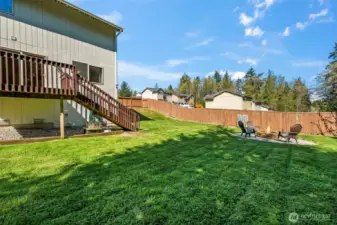 The lawn is lovely and ready for yard games!