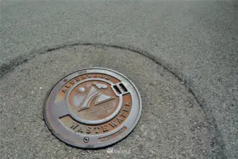 Sewer in street.