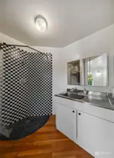 Owners Space - Offering 124-year-old fir floors, 3/4 bath and enough space for a cot, sleeping pad or lofted bed, this cozy bonus unit is a designated space for the building’s owner.