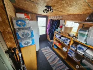 The entry/storage room.