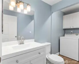 Half bath and laundry on main floor. See 360 walkthrough video and interactive floorplans on the virtual tour link.
